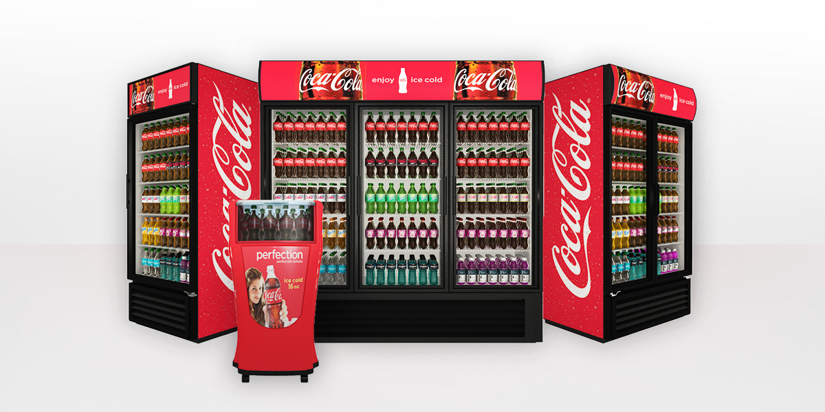 coca cola big fridge